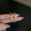 Brinco  banhado a ouro 18K - Folha de Cristal